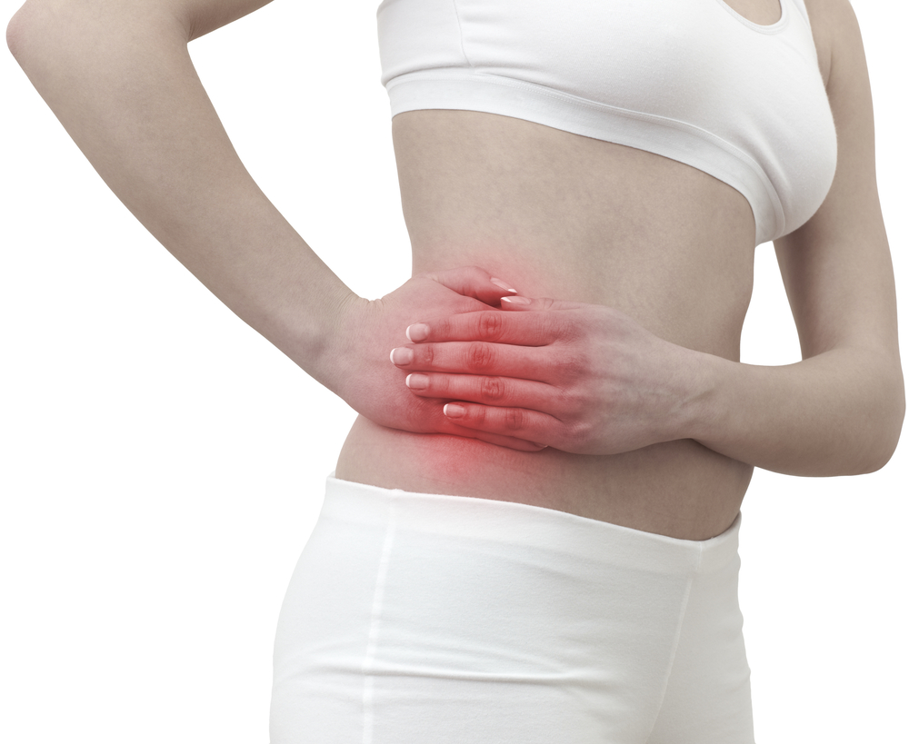 Medical illustration of gastrointestinal side effects and stomach discomfort
