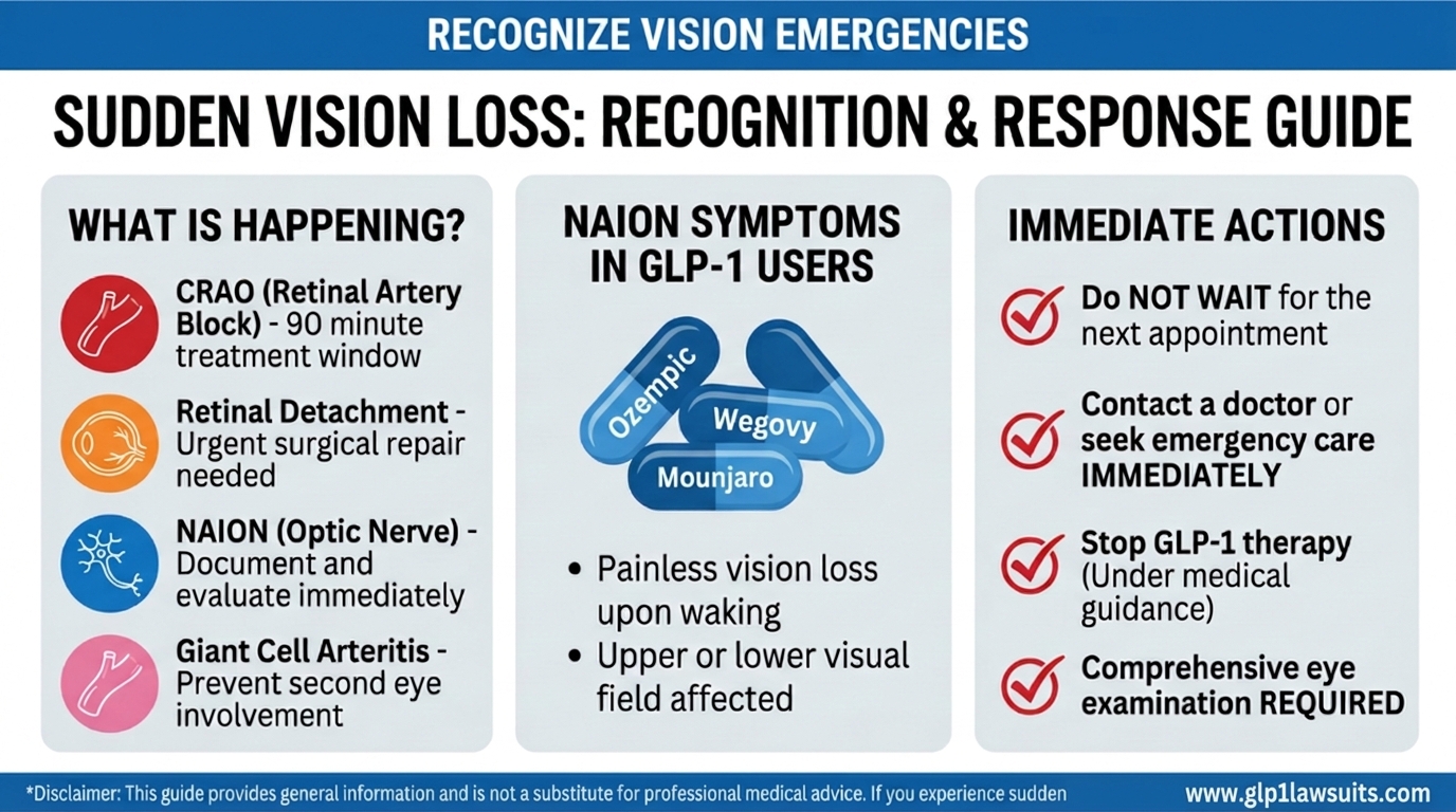 Sudden vision loss emergency warning and decision guide