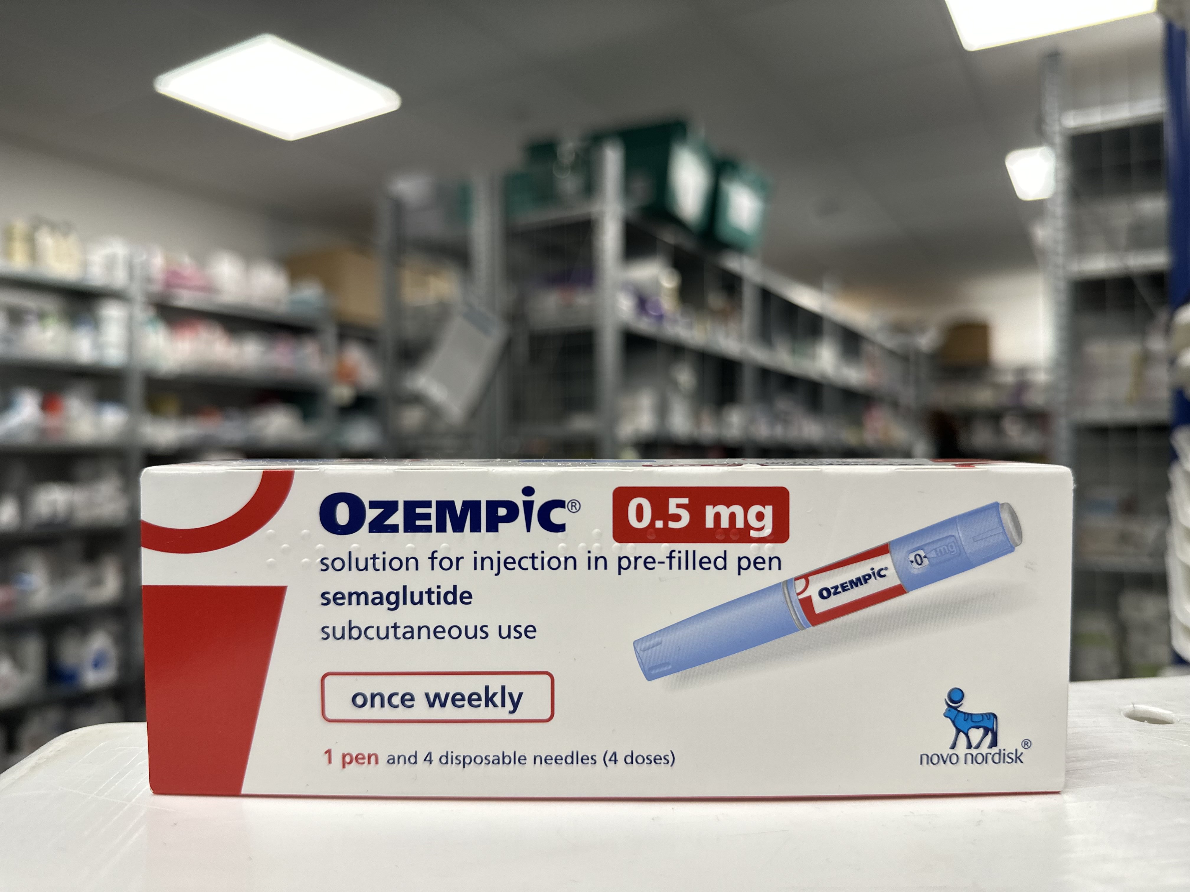 Box of Ozempic / Wegovy weight‑loss drug (semaglutide)